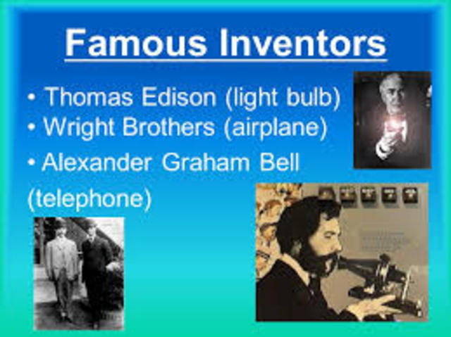 The invention of the electric light, telephone, and airplane