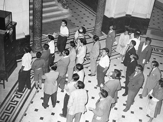 La televisión comercial 1955