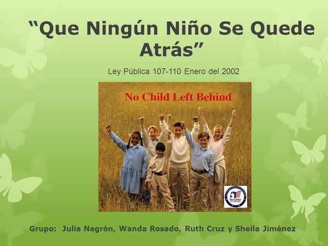 Que ningún niño se quede atrás