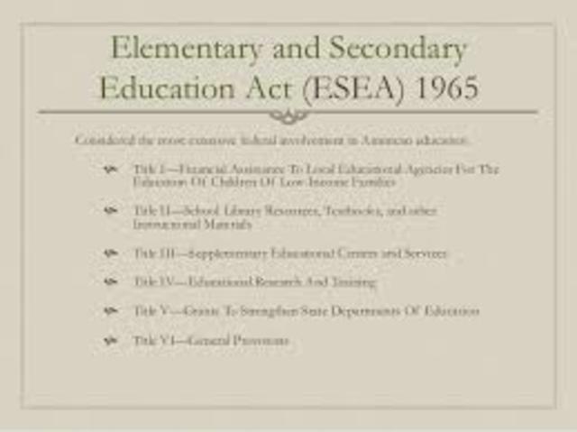 The federal Elementary and Secondary Education Act (ESEA)