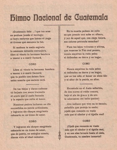 Himno nacional de Guatemala