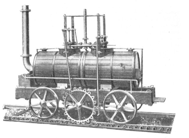 El sistema de cremallera para locomotora