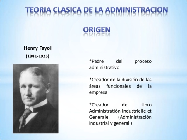 TEORÍA CLÁSICA (Henri Fayol)