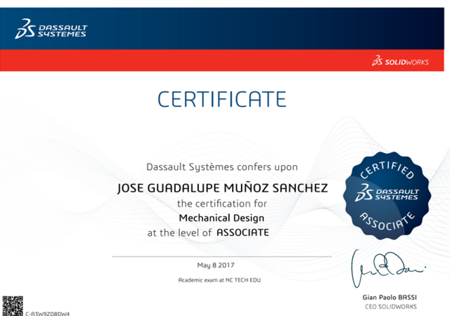 Certificacion Solid Works