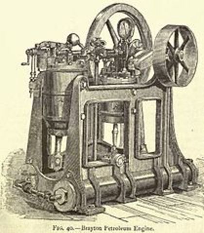 George Brayton developed an unsuccessful two-stroke kerosene engine