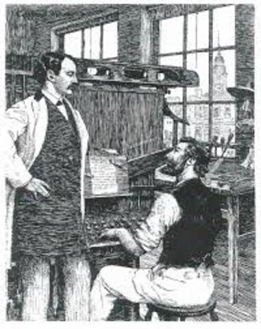 Invencion del primer linotipo