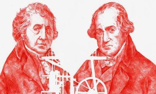 James Watt y Matthew Boulton (Inglaterra)