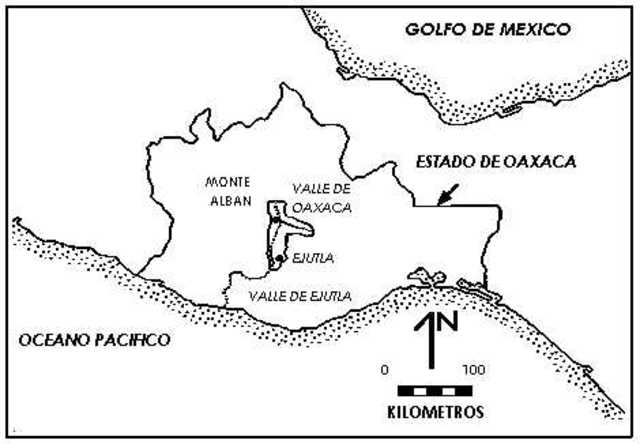 Monte Albán; ubicación