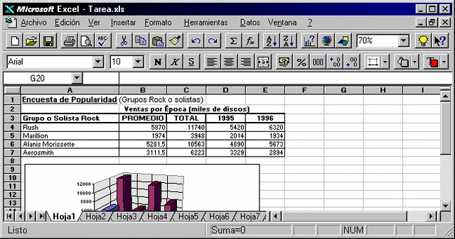 Hoja Electrónica de Cálculo