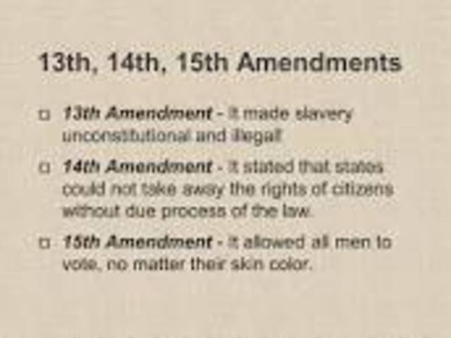 13th, 14th, 15th Amendment
