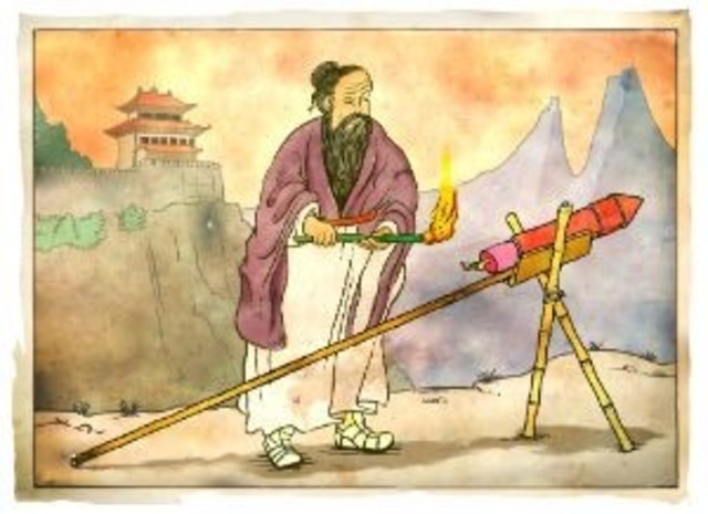 Los chinos inventan explosivos (600a.c.)