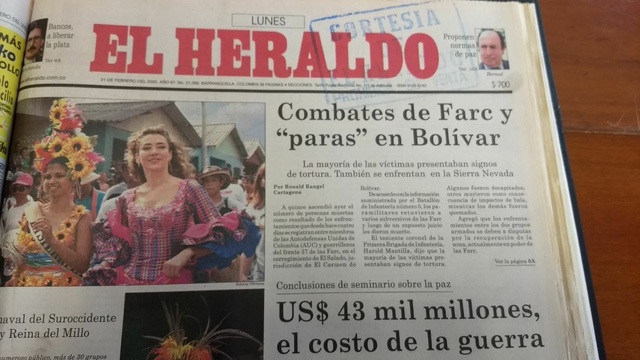 Combate de Farc y 'Paras' en Bolivar