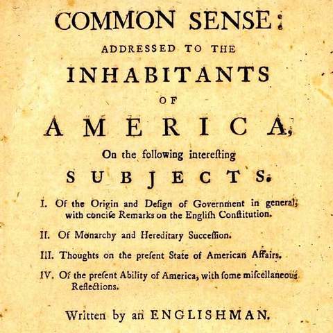 Publishing of "Common Sense": 1776