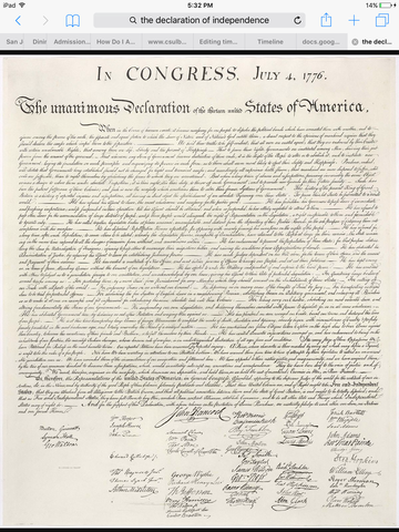 The Declaration of Independence
