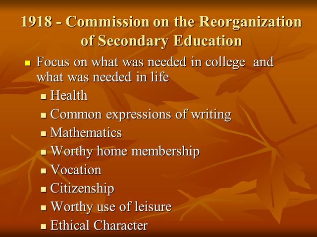 Cardinal Principles of Secondary Education