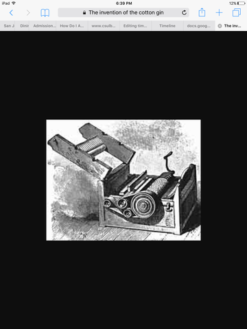 The invention of the cotton gin