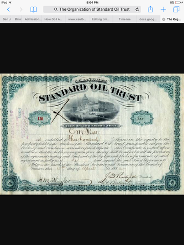 The Organization of Standard Oil Trust