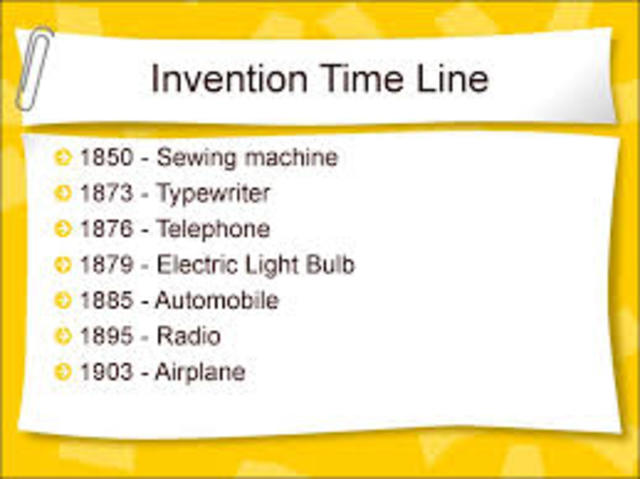 The invention of the electric light, telephone, and airplane