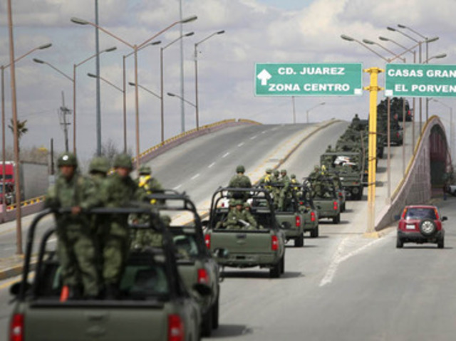 Soldados llegan a Cd. Juarez