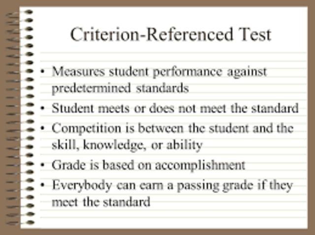 Criterion-referenced Testing