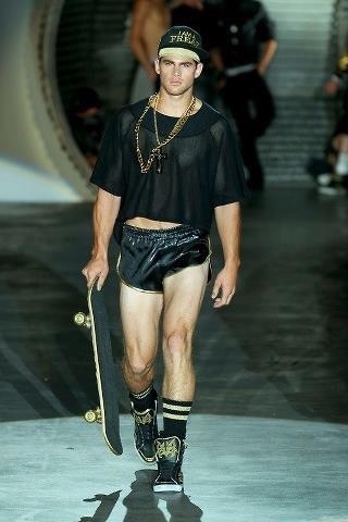 Skateboarding began to influence clothing styles