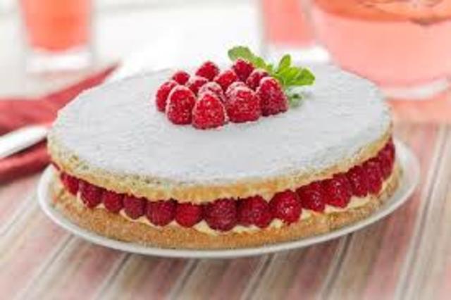 Almond raspberry torte
