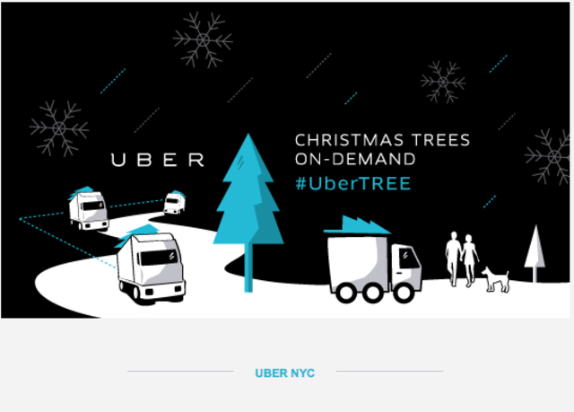 Uber delivering Trees