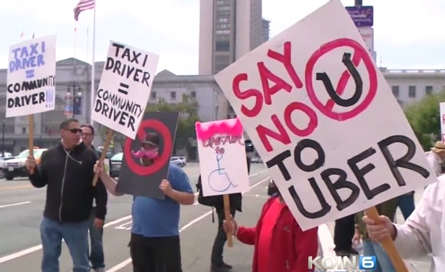 Anti-Uber Protest