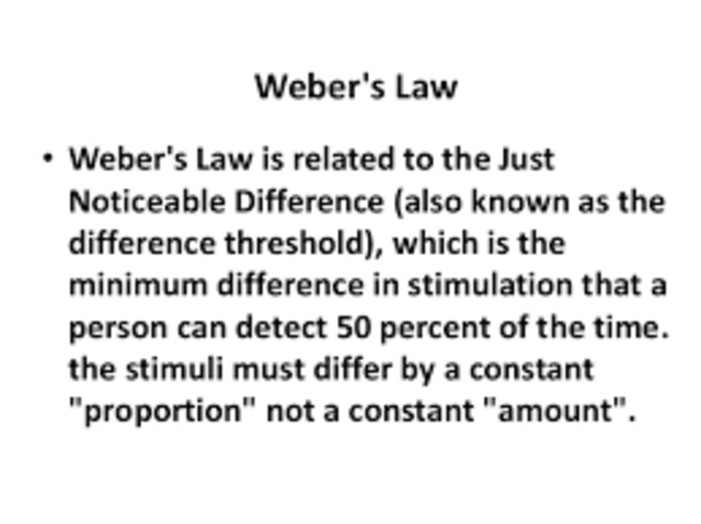 Weber's Law