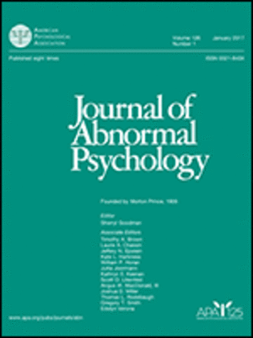 The Journal of Abnormal Psychology