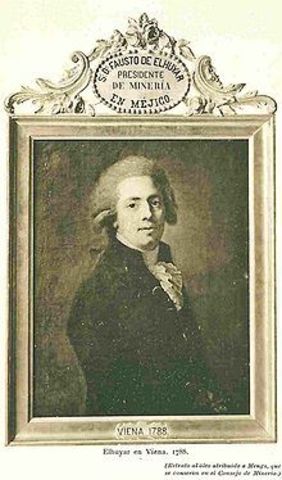 Elhúyar imparte la primer clase de química.