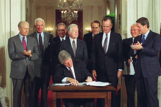 President Clinton signed NAFTA