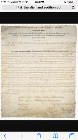 The Ailen and Sedition Act