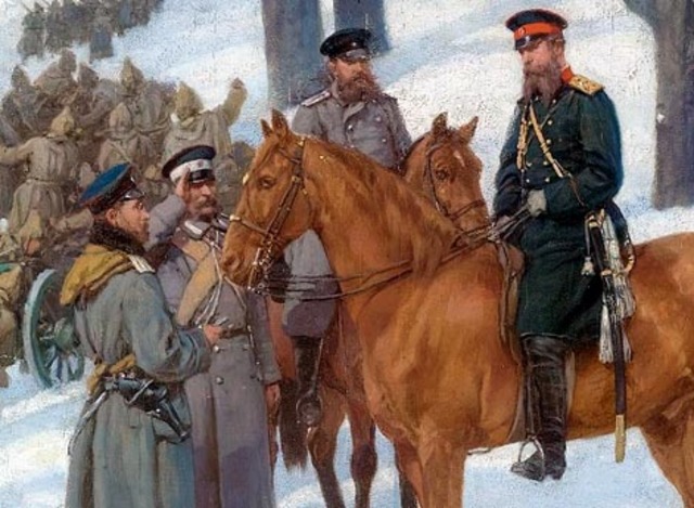 Переход через Балканы передового отряда во главе с генералом И.В. Гурко