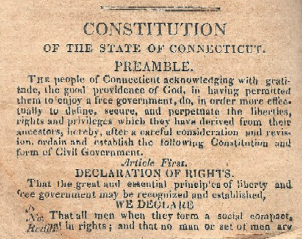 Fundamental Orders of Connecticut