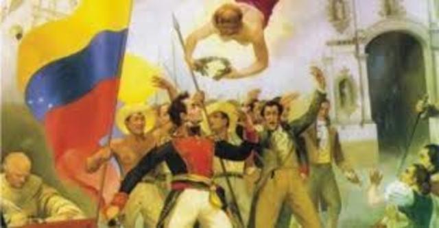 Simon Bolivar se apodera de tunja