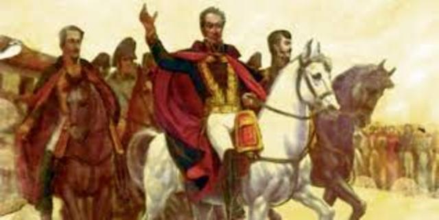 Simon bolivar entra a Santa Fe