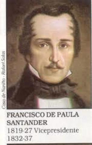 Vicepresidente Francisco de paula santander