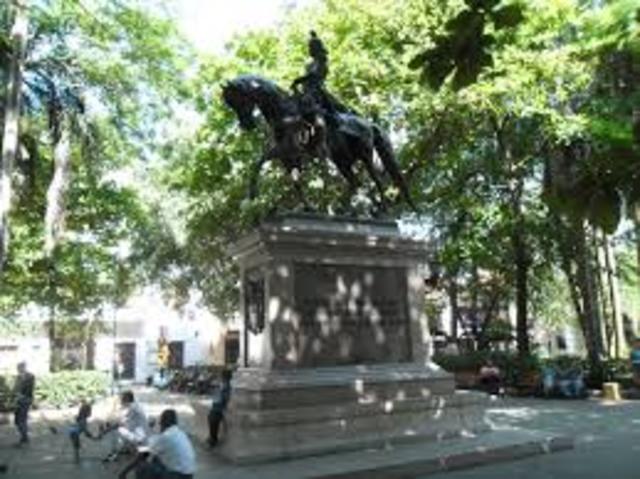 Simon Bolivar se dirige a cartagena