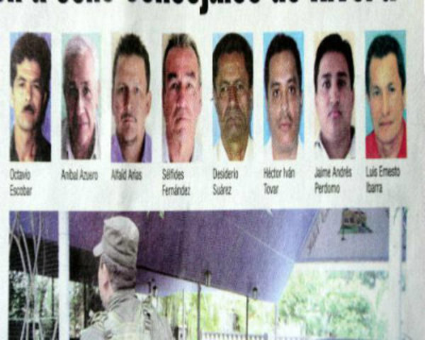 MASACRE DE CONCEJALES DE RIVERA (Fuerzas Armadas Revolucionarias de Colombia - Farc)