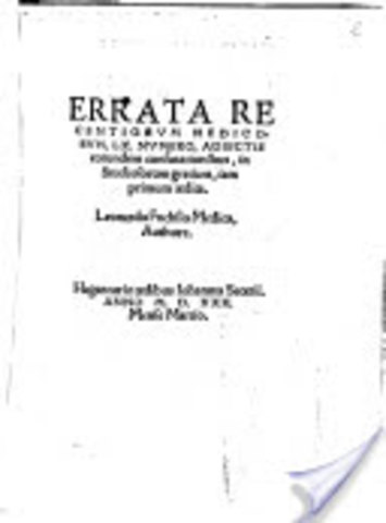 Errata recentiorum medicorum