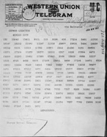 Zimmerman Telegram (Note)