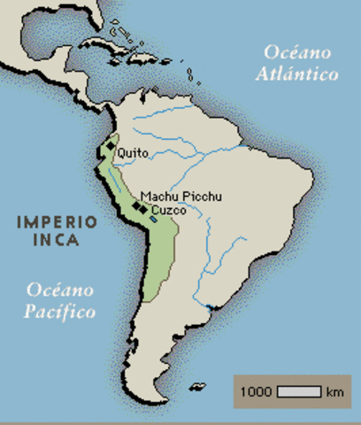 El territorio Inca se extiende desde la Amazonia de Colombia