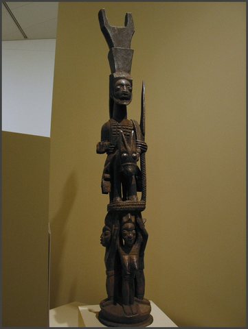 Veranda Post: Female Caryatid and Equestrian Figure