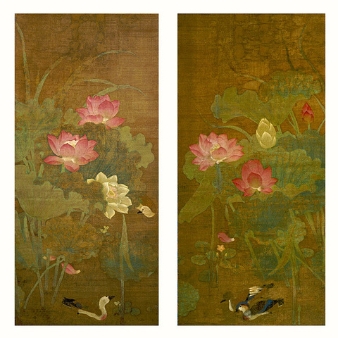 Lotus Flowers and Ducks