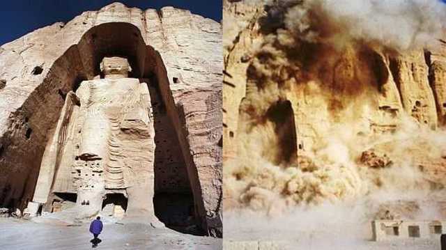 DESTRUCCION DE ESTATUAS PREISLAMICAS