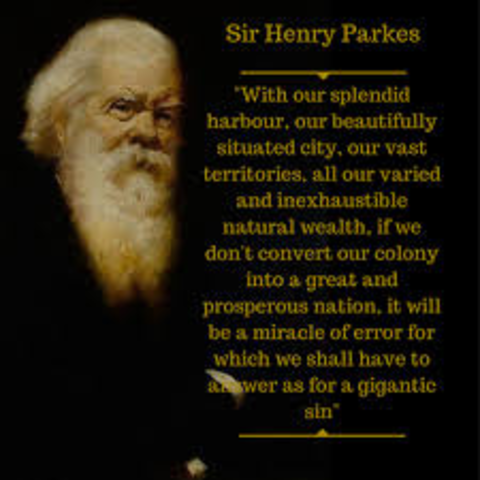 sir henry parkes made a stirring speech in favour of federation at tenterfield,nsw
