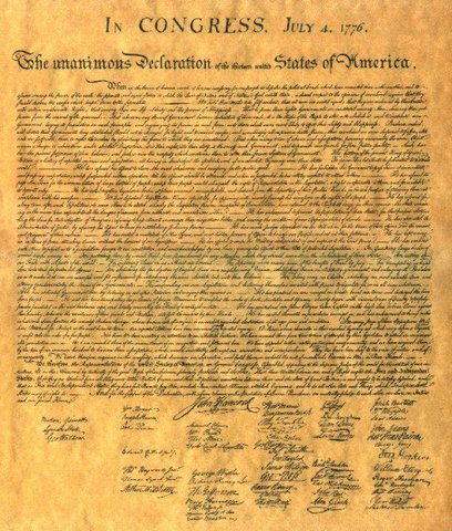 The Declaration of independence