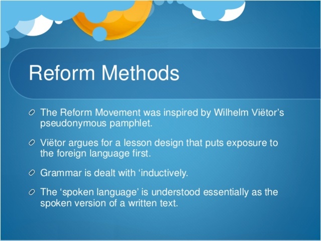 The beggining of The Reform Method