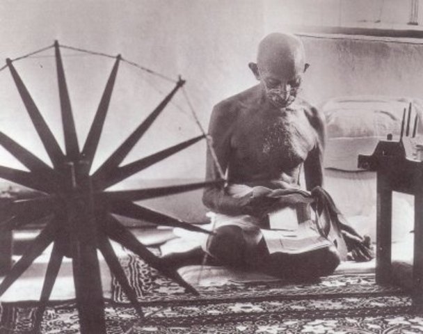 Ghandi's Travels Stressing Nonviolent Resistance